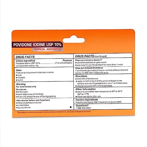 Globe (4 Pack Povidone Iodine 10% First Aid Ointment 1 Oz