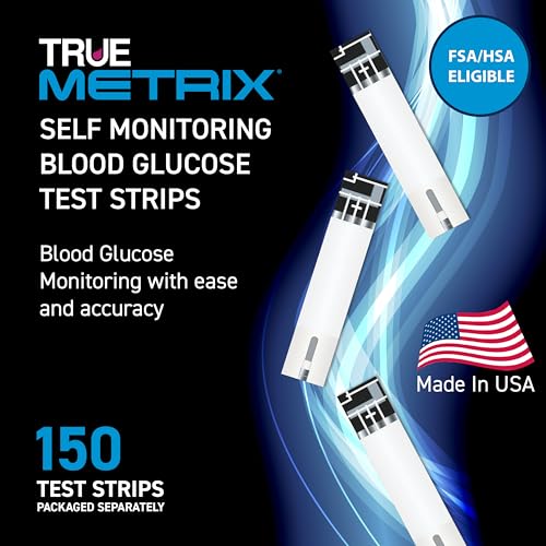 TRUE METRIX Self Monitoring Blood Glucose Test Strips, 150 Count (3 x 50) 50 Count 3 Pack (150 Strips)