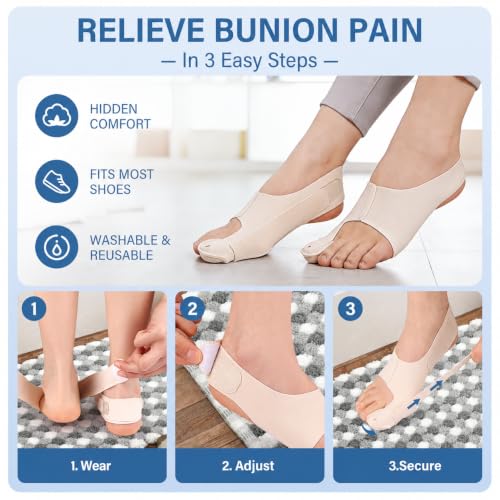 Bunion Corrector 2-Pack for Women & Men, Ultra-Thin Toe Splint Large