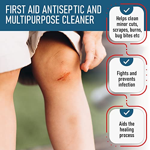 Epic Medical Supply H2O2 Hydrogen Peroxide Solution 3% USP - 16 oz, First Aid Antiseptic & Multipurpose Cleaner - Hydrogen Peroxide Mouthwash, Topical Wash for Cuts & Scrapes - 16oz (Pack of 1)