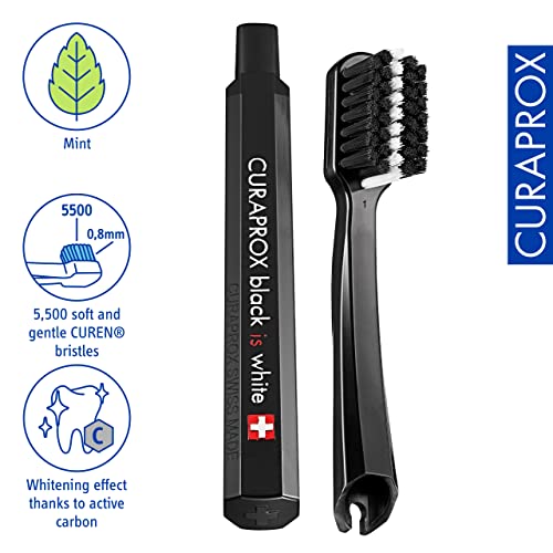 Curaprox Travel Set, Black, Set with CS 5460, Toothpaste, IDB, Swiss Made