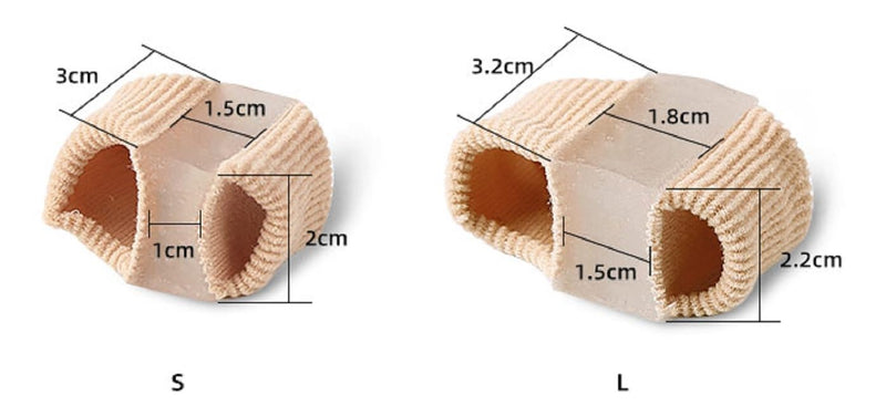 Toe Separator for Bunions Corrector Hammer Toes Big Toe Stretcher and Straightener Comfortable Soft Fiber 2 Pairs S+L