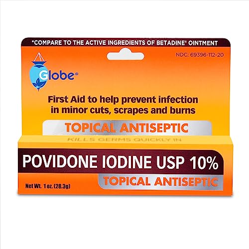Globe (4 Pack Povidone Iodine 10% First Aid Ointment 1 Oz