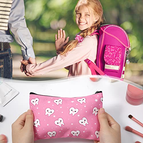 Potchen 36 Pcs Dental Tooth Makeup Bag, Hair Scrunchies, Keychains Gift Set