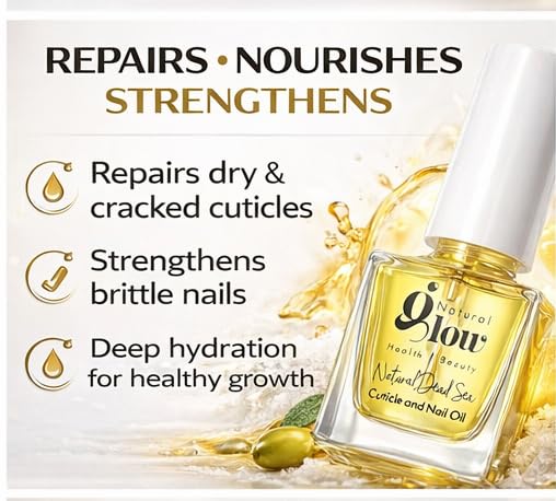 Dead Sea Cuticle & Nail Oil 5ML | Strengthens & Moisturizes Dry & Cracked Cuticles | With Almond, Olive, Argan, Jojoba & Castor Oils, Vitamin E | Nail Repair & Conditioning Oil