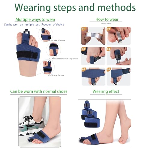 Hammer Toe Straightener and Corrector Kit - Toe Splint for Women and Men with Toe Straps, Compression Foot Wrap, Straighteners for Curled Toes, and Broken Toe Support.