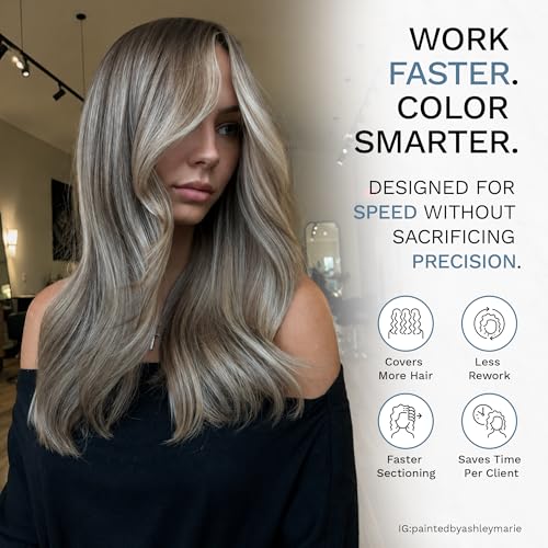 Authentic Cooboard Balayage Board with Teeth | Original Highlighting Paddle from The Maker of Cooboard Hair Highlighting Kit | Easy to Clean, Sturdy, Lightweight (Black) Black
