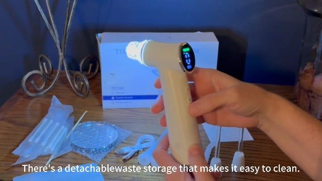 Electric Tonsil Stone Remover Vacuum USB Rechargeable, 6 Suction Levels for Bad Breath Relief, Painless Tonsillolith Removal Kit, LED Light, 11-in-1 Glass & Silicone Probes White