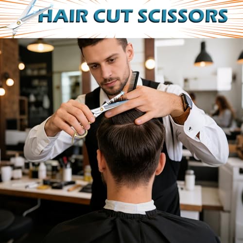 Professional Hair Cutting Scissors, Barber Shears with Razor Sharp Handcrafted Blades, Premium Stainless Steel for Salon Quality Home Use & Gift Box 5.5 inch