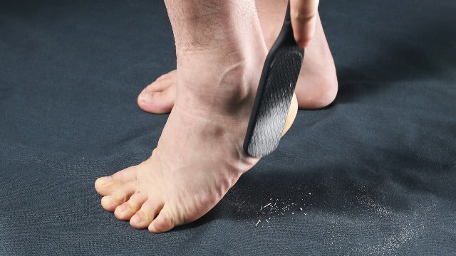 BALUCA Glass Foot File Callus Remover for Feet, Heel Scraper Black
