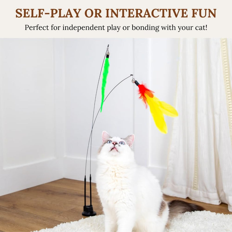 Interactive Cat Toys For Indoor Cats Cat Chew Toy Catnip Toys For Cats Suction Cup Cat Toys For Indoor Cats Cat Wand Toys For Indoor Cats Cat Toys Wand Feather Wand Cat Toy Cat Nip Toys Cat Kitten Bundle 9 - BeesActive Australia