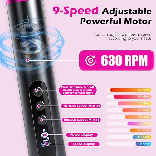 Electric Foot Callus Remover, LED Display Electric Foot File Tool for Dead Skin Professional Pedicure Machine with 9 Speeds and 30Pcs Sandpaper Discs Rechargeable Foot Scrubber