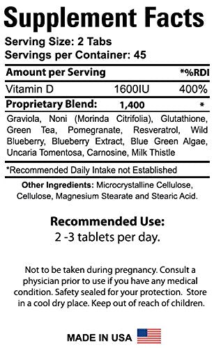 Organic Farms Vitamins Cell Factor Graviola - Cell Regeneration Formula - 100% Natural - Dietary Supplement