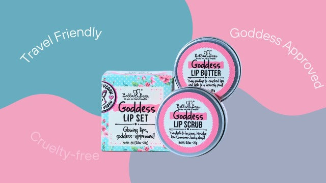 Bella & Bear Goddess Lip Scrub & Lip Butter Set