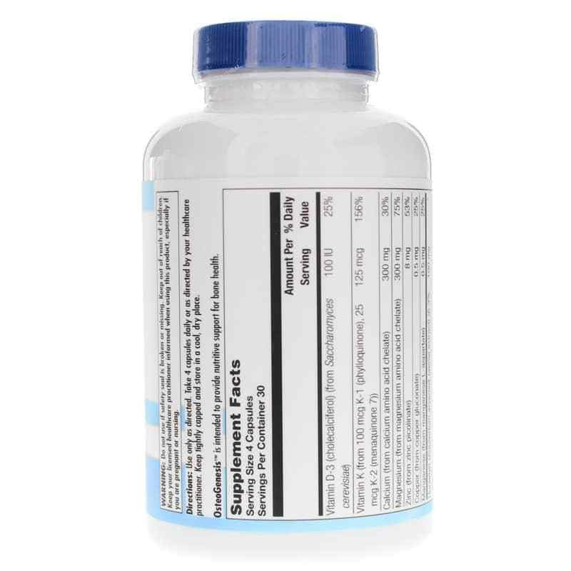 Nutra Biogenesis Osteogenesis, 120 Veggie Capsules | Bone Health Support for Women & Men with Vitamin D3, K2, Calcium, Zinc, Magnesium & Boron