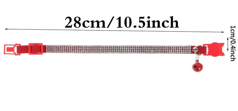 Cat Collars,Rhinestone for Girl Cats Bling Kitten Flower Adjustable Breakaway Collar with Bell Soft Velvet Leather Collar for Puppy Small Dogs (Black) Black - BeesActive Australia
