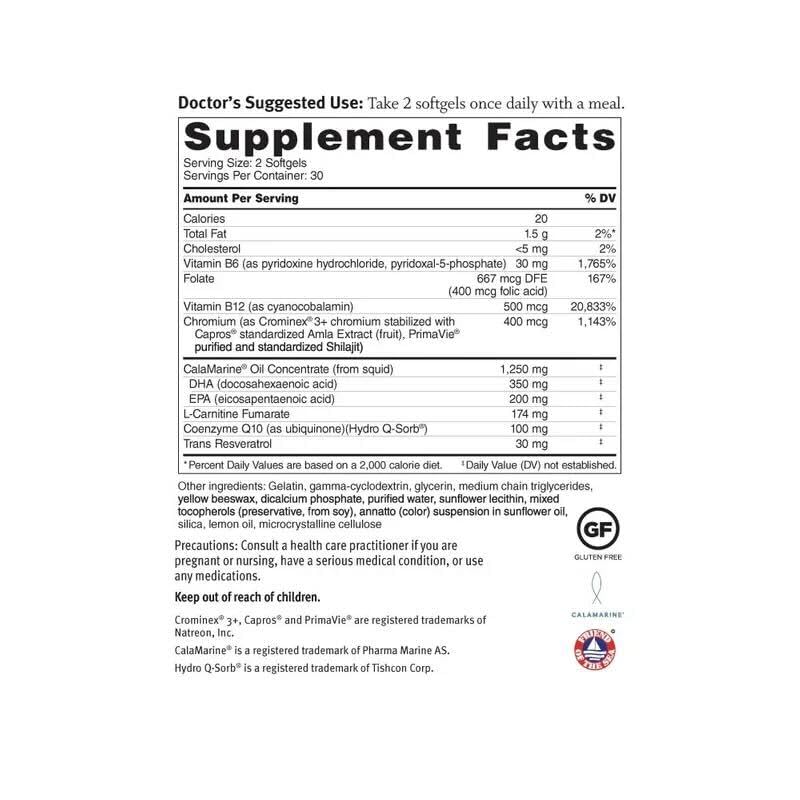 Dr. Sinatra Omega Q Plus 100 Resveratrol – Omega-3 Supplement Supports Heart Health and Provides Antioxidant Power with 100mg of CoQ10 and Resveratrol (60 softgels) 60 Count (Pack of 1)