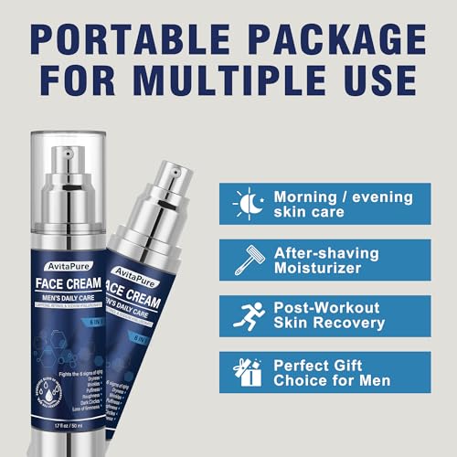 6-in-1 Face Cream for Men – Daily Hydrating Moisturizer for Age Defense
