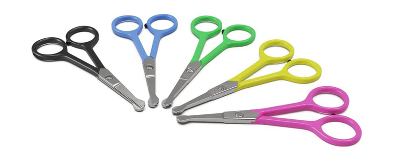 SCAREDY CUT Small Pet Grooming Scissors Tiny Trim with Round Tips - 4.5" Pink for Ear Nose Face Paw - for Cats Dogs Pets Rose - BeesActive Australia