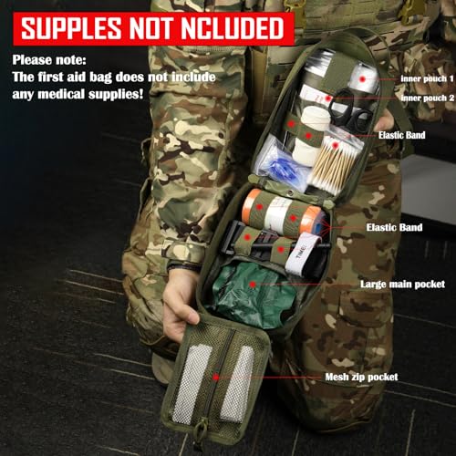 Molle ifak Pouch Empty First aid kit Bag for Outdoor Tactical Medical Pouch RED