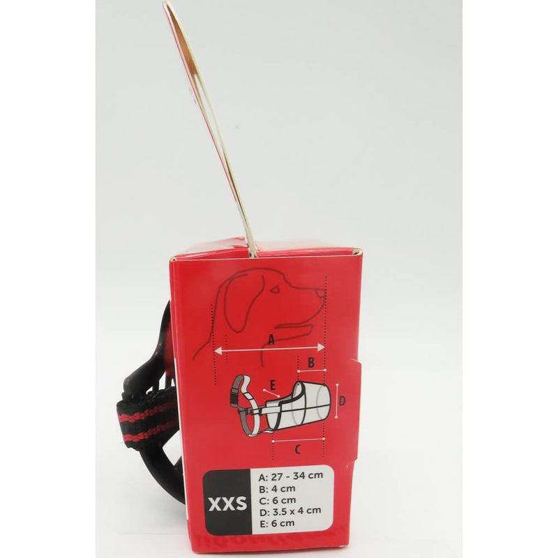 Muzzle Silas BLACK XXS neck 25-36CM / nose 3.5x4CM - BeesActive Australia