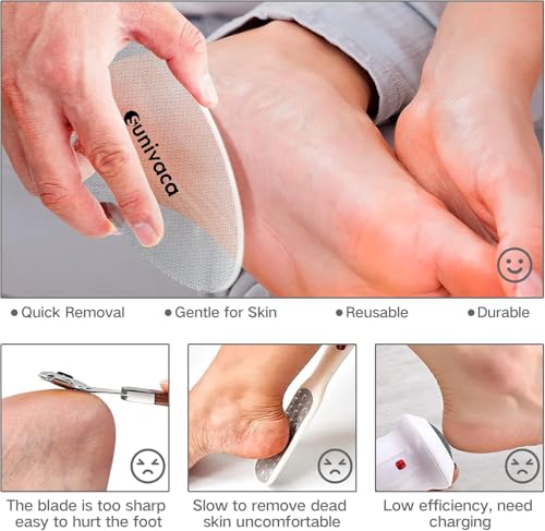 Glass Foot File Callus Remover for Feet, Heel Scraper, Pumice Stone, Diabetic Feet Scrubber Dead Skin Remover for Feet Professional Pedicure Tools Coarse-pro