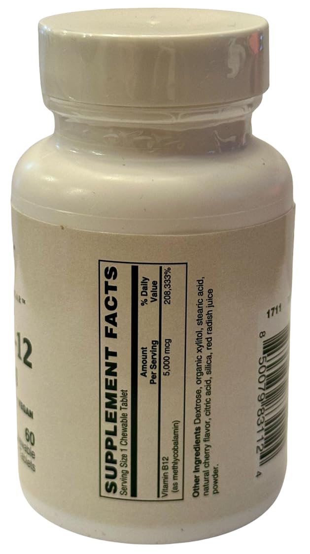 Methyl B-12 by Balterra — Energy & Nervous System Support — Methylcobalamin, 5,000 mcg, 60 Count