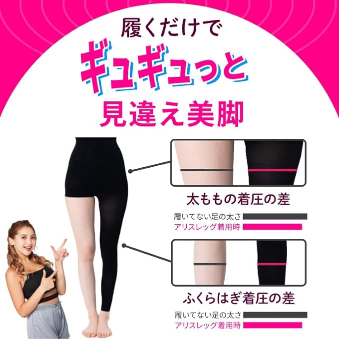 ALICE LEG Women's High Compression Spats (SLIM) Black, Black -  Australia