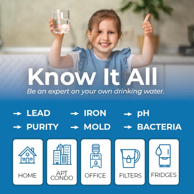 Drinking Water Test Kit, Detekt (USA) DIY for Lead, Bacteria, Mold & pH 1 Water Sample