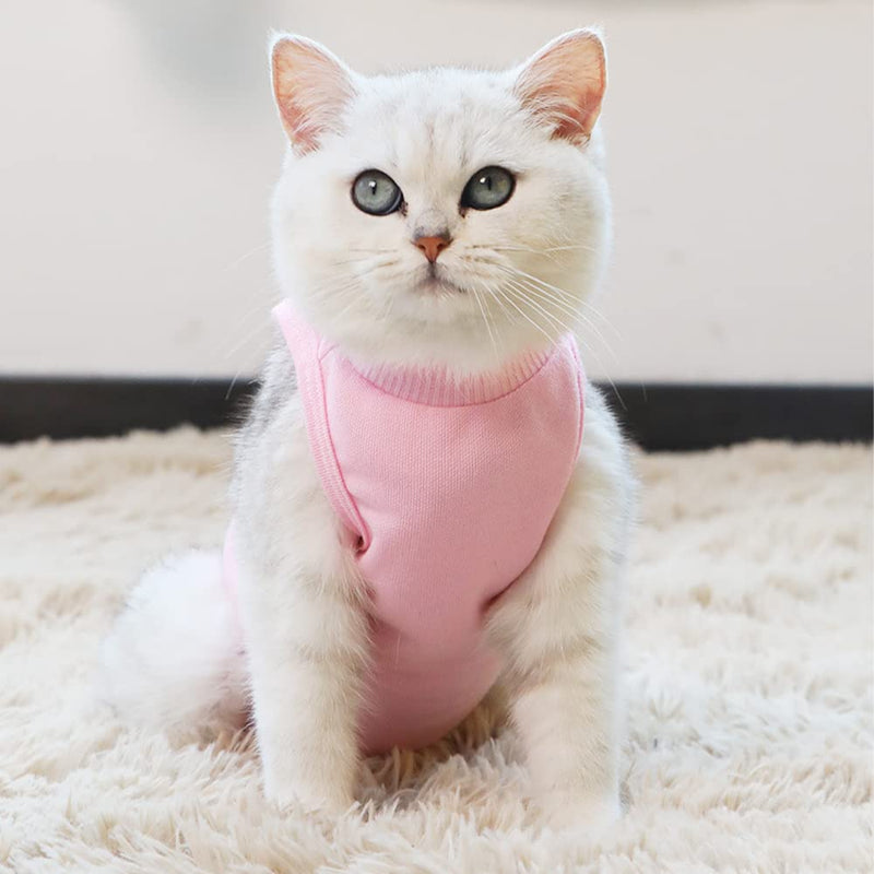 Newaner Recovery Suit Cat, Pet Protective Clothing Recovery Suit Vest, Professional Recovery Suit, Cat Bodysuit After Surgery, Surgical Clothing for Pets (Pink, M) M Pink - BeesActive Australia