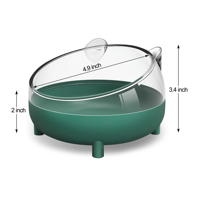 Hamster Food Bowl, Elevated Tilted Pet Feeder, Reduces Neck Strain, Suitable for Dwarf Hamsters, Gerbils, Mice, Puppies, and Other Small Animals Green - BeesActive Australia