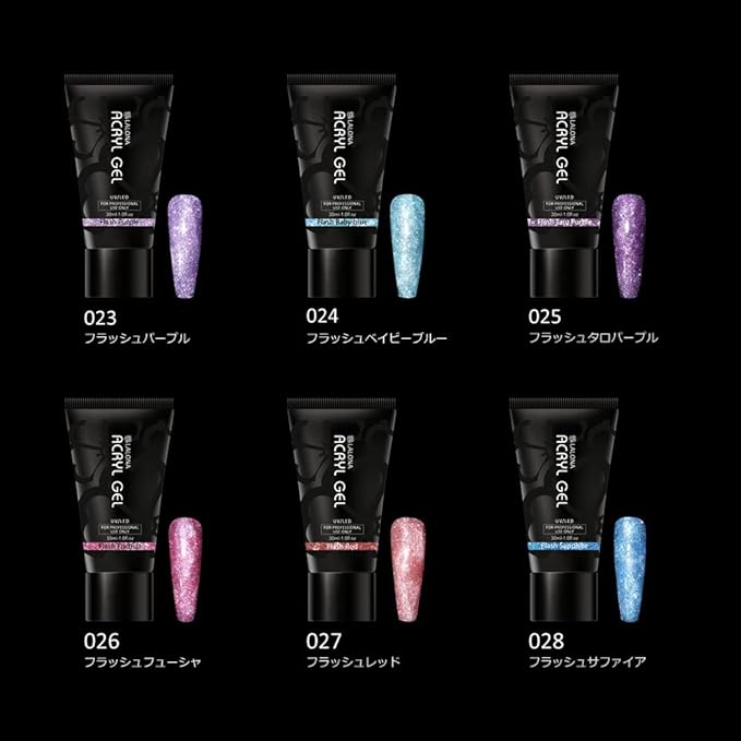 LALONA Acrylic Gel (Flash Color) (30ml) Sculpture Gel Nail Polygel (030. Flash Black) -  Australia