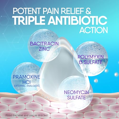 Cicatricure Triple Antibiotic Ointment with Pain Relief, Bacitracin, 1 oz 1 Ounce (Pack of 1)