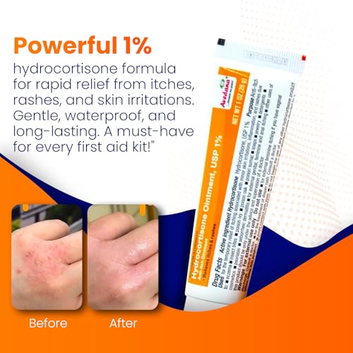AVEDANA Hydrocortisone Ointment 1% USP Maximum Strength - 1oz Anti Itch Ointment for Fast Relief - Soothing and Calming Waterproof Formula with Aloe Vera