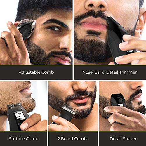 Remington All-in-One Grooming Kit, Lithium Powered, 8 Piece Set, Black 8-piece set