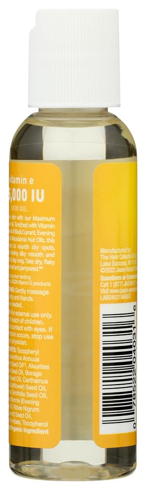 Jason Skin Care Vitamin E Oil 45,000 I.U. 2 fl. oz. Pure & Natural Beauty Oils (a) - 2pc