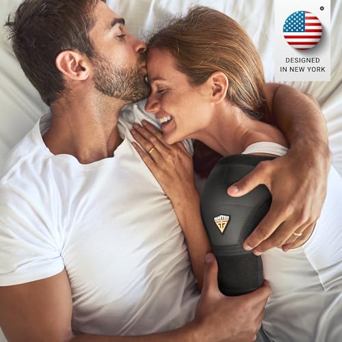 Shoulder Brace for Women & Men | Support for Torn Rotator Cuff & Other Shoulder Injury - Ac Joint, Dislocated, Separated, Frozen Shoulder | Neoprene Compression Wrap | by FIGHTECH (BLK, S-M) Black Small/Medium