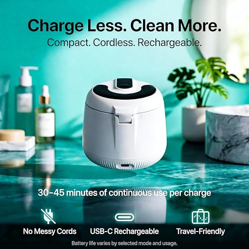 Cleansing Pod PRO + UV | Rechargeable Ultrasonic Retainer Cleaner Machine | 48kHz Ultrasonic Dental Pod for Mouthguard, Dentures & Aligners | 3 Cleaning Modes | Tablets Included Arctic White