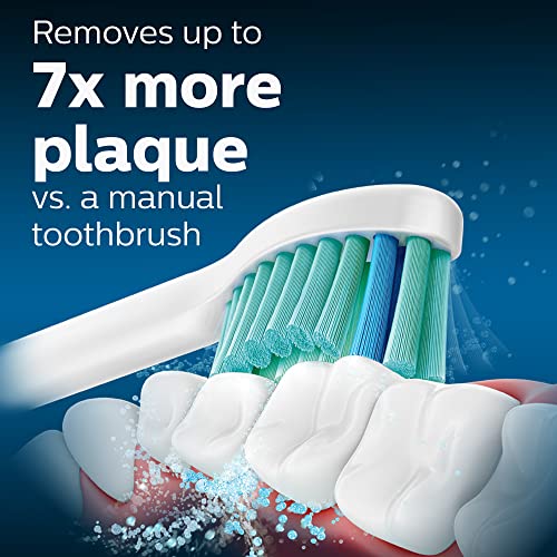 Philips Sonicare Genuine W DiamondClean Toothbrush Heads, 3 Brush Heads, Black, HX6063/95 & Genuine C2 Optimal Plaque Control Toothbrush Heads, 3 Brush Heads, White, HX9023/65
