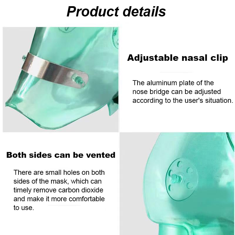 3 Packs Pediatric Standard Oxygen Mask with 6.6' Tubing and Adjustable Elastic Strap Size M M-3pack - BeesActive Australia