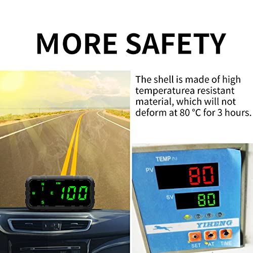 Kingneed HUD Speedometer Odometer Compass Head Up Display GPS Digital Display Big Fonts Univsersal for All Cars Vehicles New C3010 - BeesActive Australia