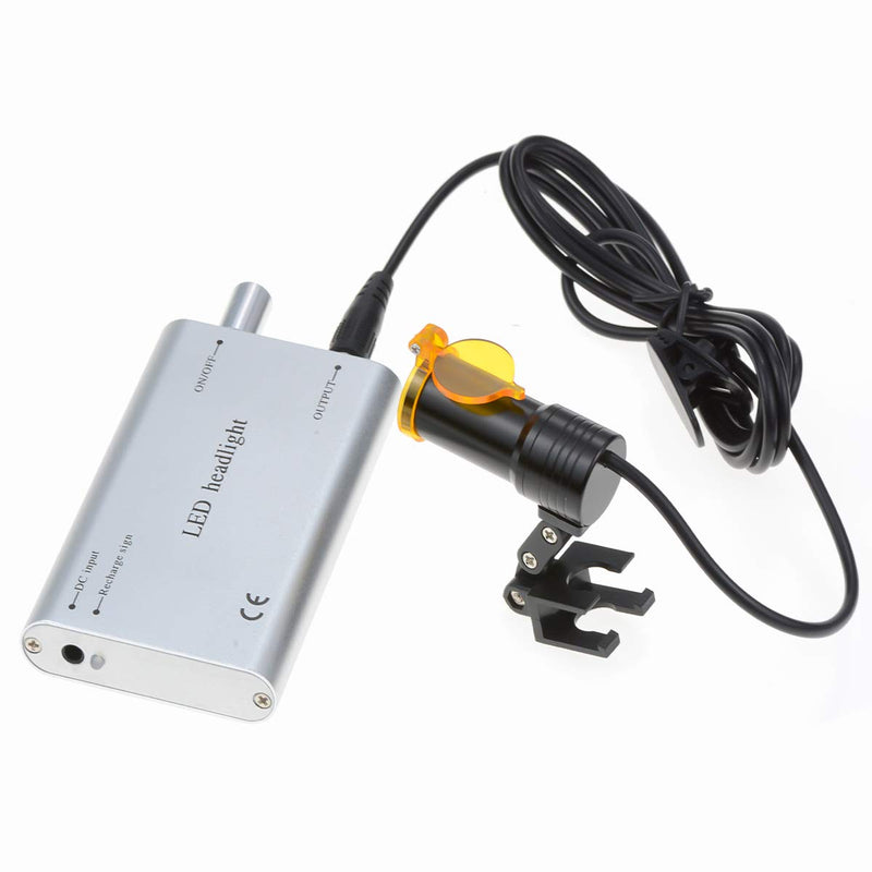 5W LED Portable Head Lamp Headlight,Headlamp with Insert Clip Filter for Binocular Loupes (Silver), RA-007KSJZ Silver