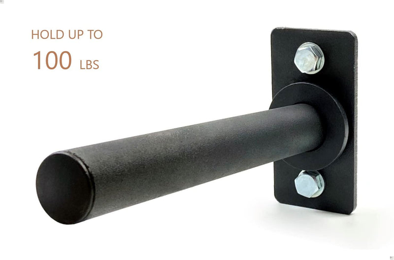 Trenbon Standard Wall Mount Weight Plate Holder for 1" Standard Weight Plate & Wall Mount Storage, 100lb Capacity (Black Single) - BeesActive Australia