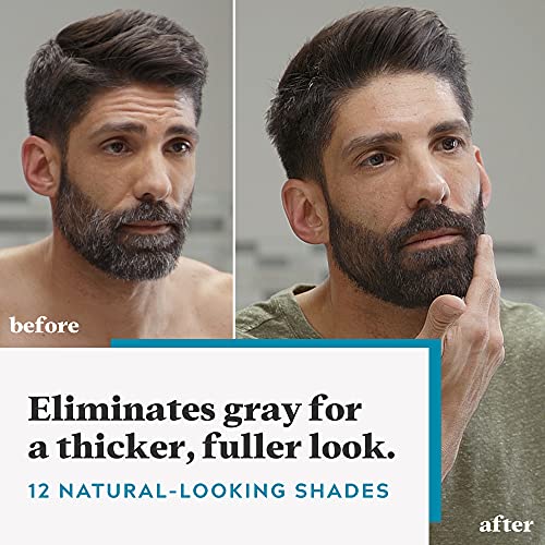 JUST FOR MEN Mustache & Beard Dye, Keratin, Black M-55 (3 Pack) 1 Count (Pack of 3) Real Black M-55