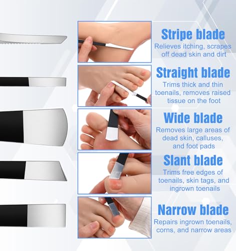 7Pcs Pedicure Knife Set, Stainless Steel Ingrown Toenail Pedicure Knife Set