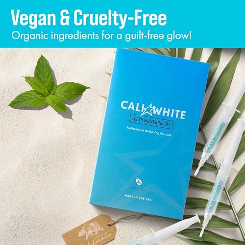 Cali White Teeth Whitening Gel Refills - 35% Carbamide Peroxide Formula - Vegan Organic Tooth Bleach - 3-Piece 5 ml Syringes for Teeth Whitening Kits - Use with UV or LED Light and Trays 0.17 Fl Oz (Pack of 3) 3 x 5ml Gel Refills