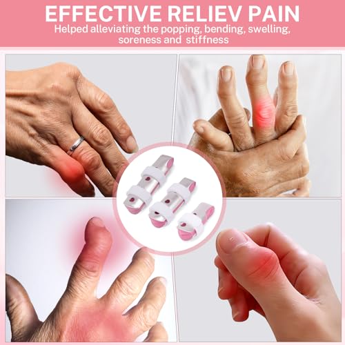 Finger Splint Brace Set for Joint Stabilization, 3-Size 5 Pack Fits Thumb/Middle/Index/Ring/Pinky Finger - Soft Support for Trigger Finger, Sprains, Arthritis & Broken Fingers (S/M/L)