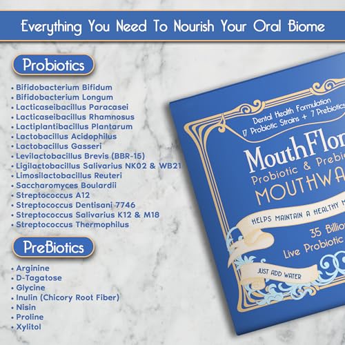 Probiotic Mouthwash for Sensitive & Oral Thrush-Prone Mouths – 30 Pack Pack of 30 (2000mg/pc)