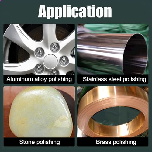 Airway Buffing Wheel, 12Pcs Cotton Wheel Polishing Kit, Polishing Compound and Aluminum Metal Polishing Wheel Kit for Drill Mirror Finish with 1/4" Mandrel