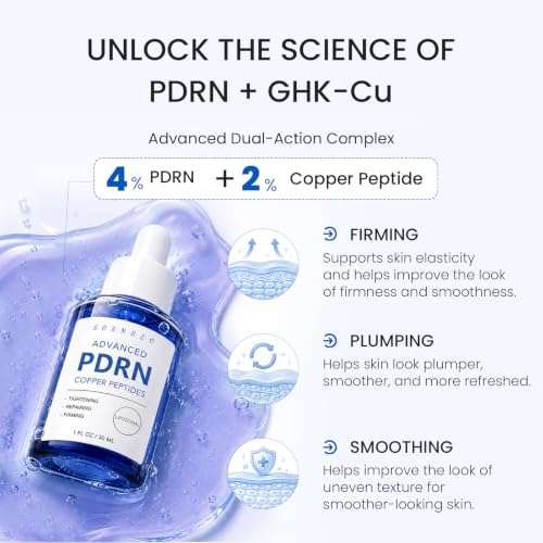 PDRN Copper Peptides Serum for Face with Liposomal 4% PDRN & 2% GHK-Cu 1 Fl Oz (Pack of 1)